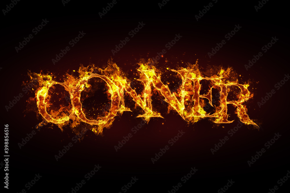 Conner name made of fire and flames Conner name made of fire and flames