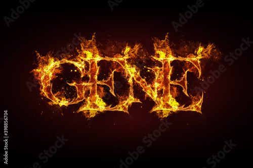 Gene name made of fire and flames