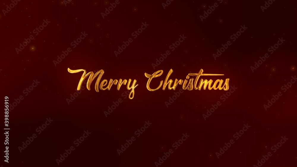 Animation of a Merry Christmas greeting title Animation of a Merry Christmas greeting title