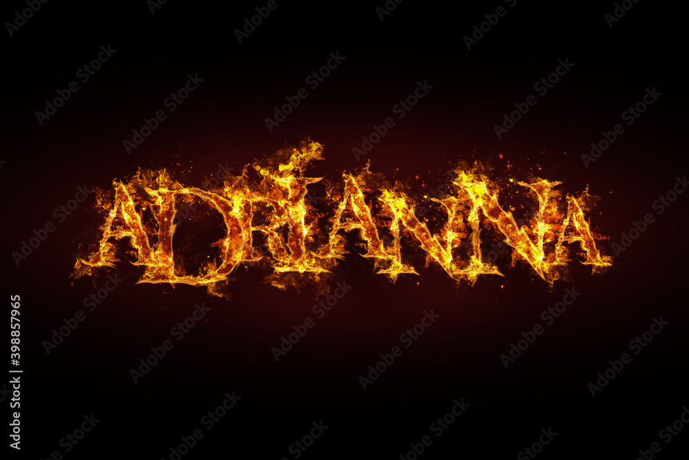 Adrianna name made of fire and flames