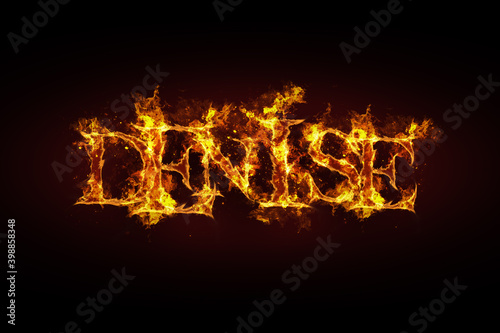 Denise name made of fire and flames