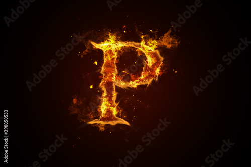 Fire letter P