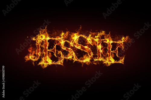 Jessie name made of fire and flames