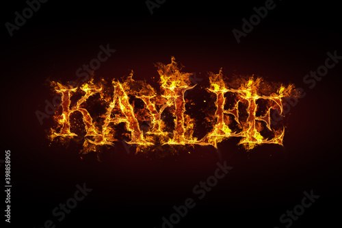 Kaylee name made of fire and flames