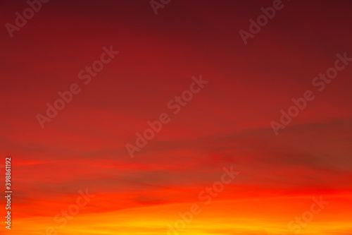 Beautiful sky. Clouds in twilight sky in evening. Colorful sky in twilight time.