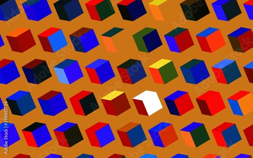 Dark Multicolor vector background with rectangles.