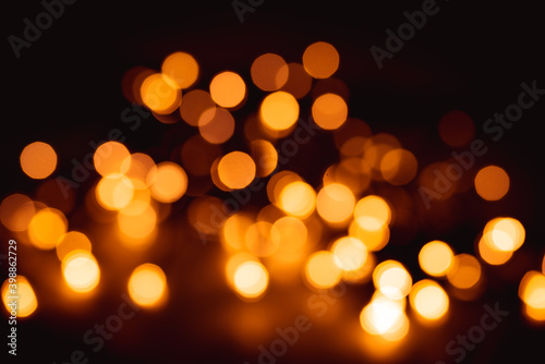 Festive sparkling lights and bokeh by night christmas 
