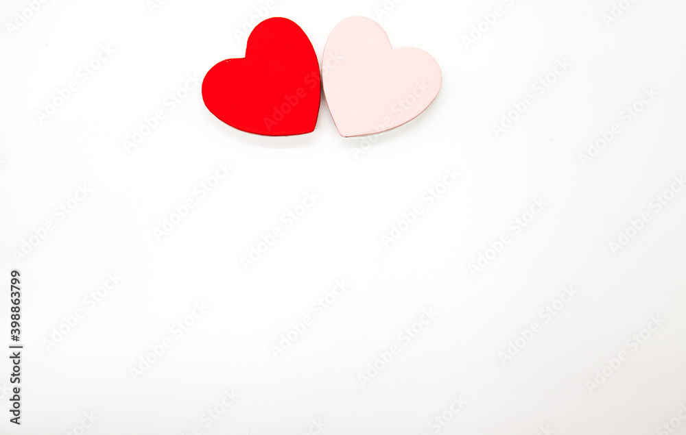 Valentine's day white background for congratulations. Background with place for text. Valentine's day white background for congratulations. Background with place for text.