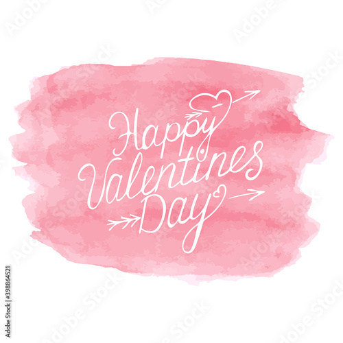 Happy valentines day handwritten text. Vector illustration EPS 10. Hand drawn lettering phrase Happy Valentines Day.