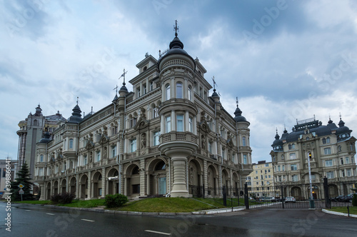 View of houses in the historical center of Kazan