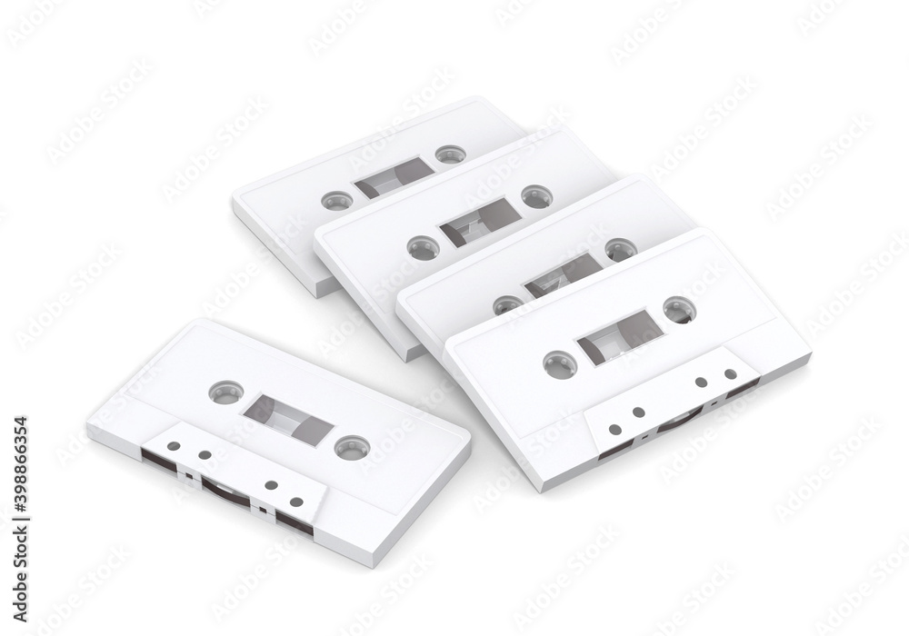 mockup audio music retro cassette tapes , 3d rendering mockup audio music retro cassette tapes , 3d rendering