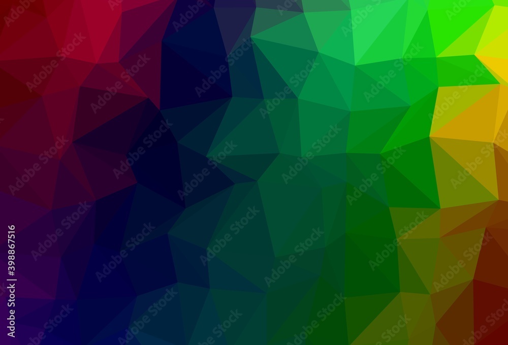 Dark Multicolor, Rainbow vector blurry triangle texture.