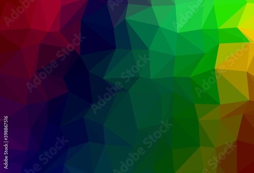 Dark Multicolor, Rainbow vector blurry triangle texture.