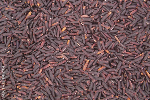 Black rice background or texture