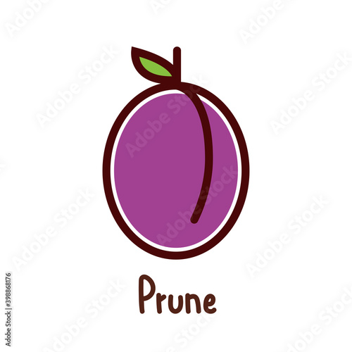 Prunes cartoon vector. symbol. logo design.