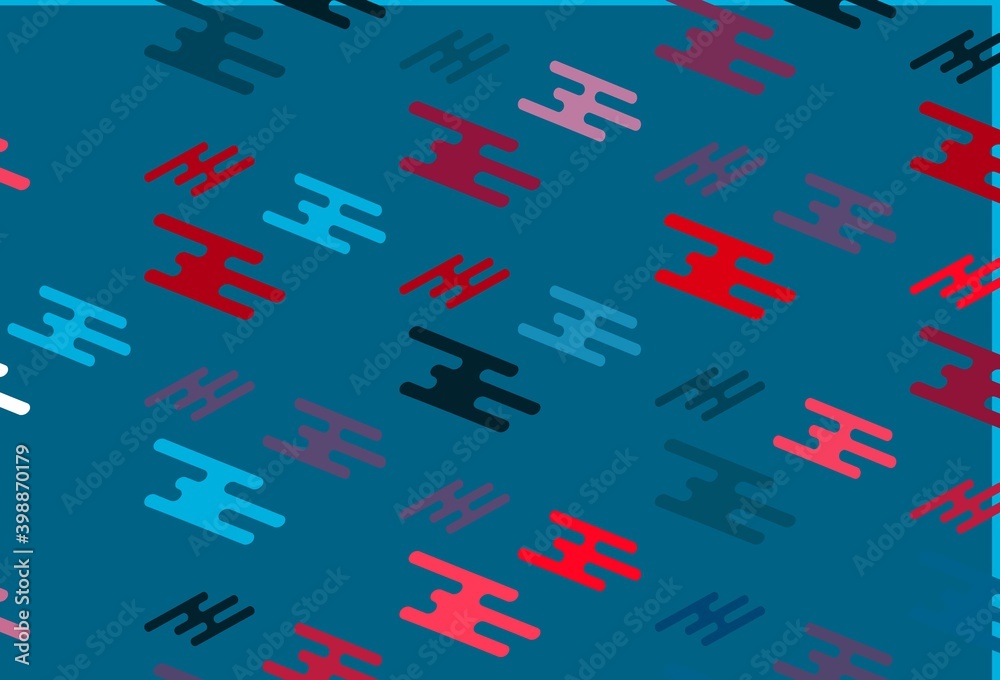 Light Blue, Red vector backdrop with long lines.