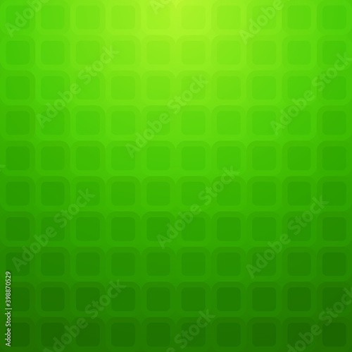 Green abstract background with square pattern, 3D vector illustration.