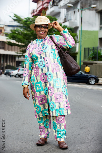 mature business woman posing on the street