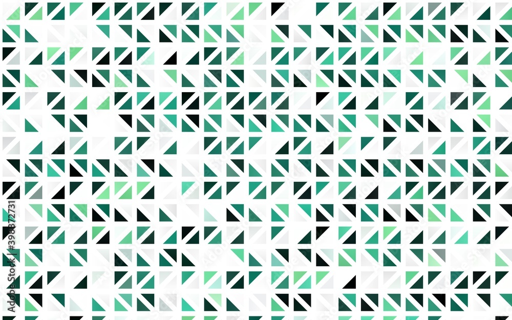 Light Green vector seamless template with crystals, triangles. Triangles on abstract background with colorful gradient. Trendy design for wallpaper, fabric makers.