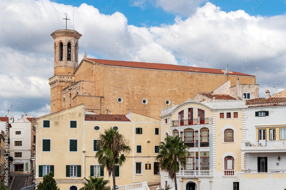 Iglesia Santa Maria in Historical centre of Mahon - Menorca, Baleares, Spain