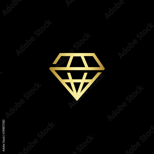 Elegant diamond logo Luxury Vector