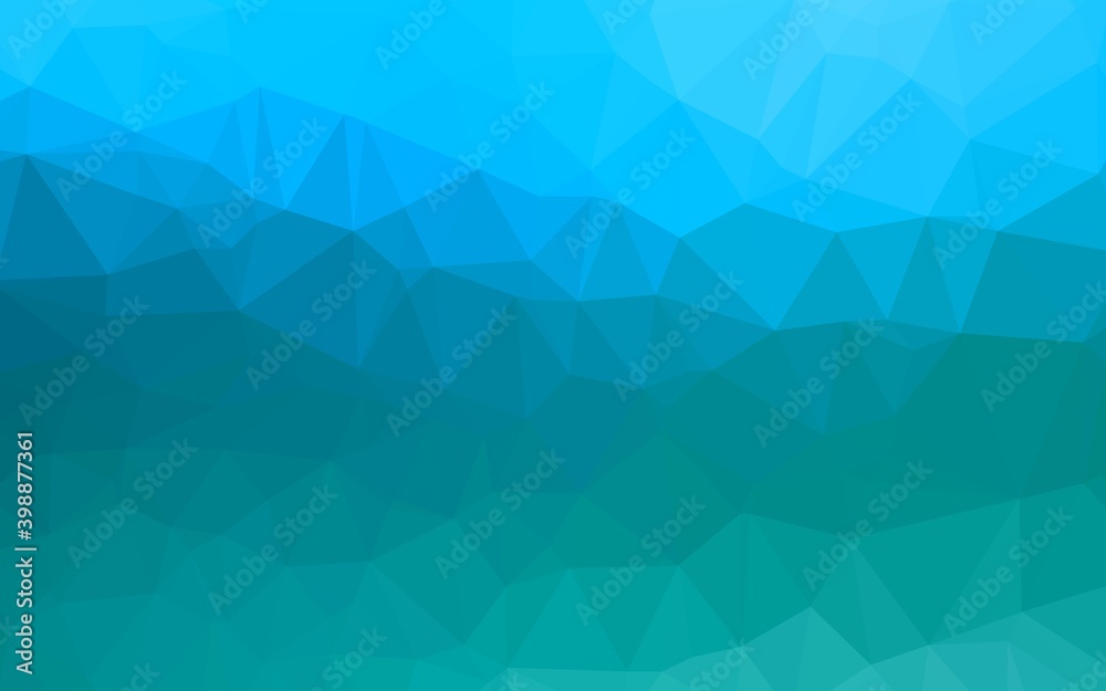 Fototapeta premium Light BLUE vector shining triangular pattern. Shining illustration, which consist of triangles. Completely new design for your business.