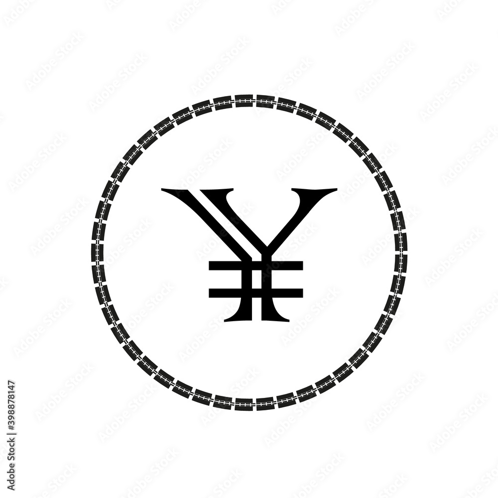 Coin yen icon. Finance vector stock illustration isolated on white background eps10 Coin yen icon. Finance vector stock illustration isolated on white background eps10
