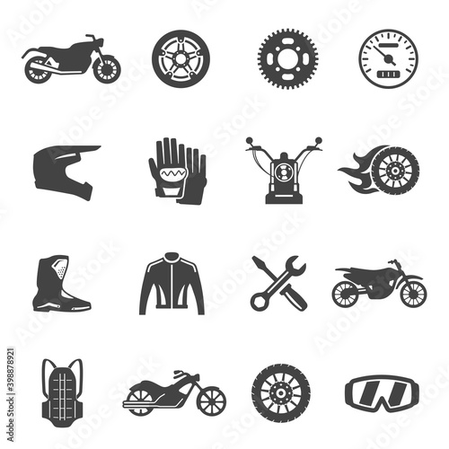 Motorcycle equipment, jackets, helmets, tools and gear