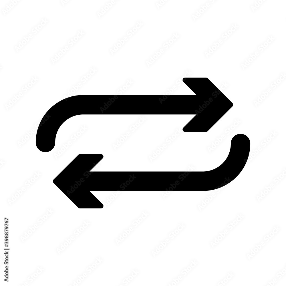 Creative Exchange icon in trendy flat style on white background Creative Exchange icon in trendy flat style on white background
