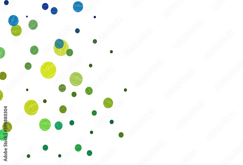 Light blue, yellow vector pattern with spheres.