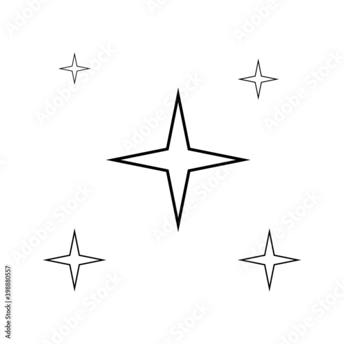 Shine icon  Clean star vector illustration. Color editable on white background