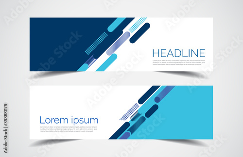 Set of modern design - Vector web banners design background or header templates, horizontal advertising business banner.