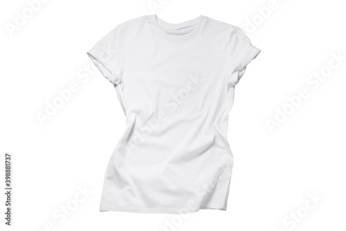 White Woman cotton t shirt, Mockup