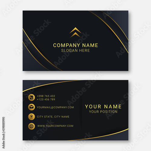 luxury gold business card design template