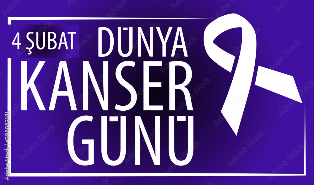 Fototapeta premium World Cancer Day concept. Lavender Ribbon. Vector illustration. 