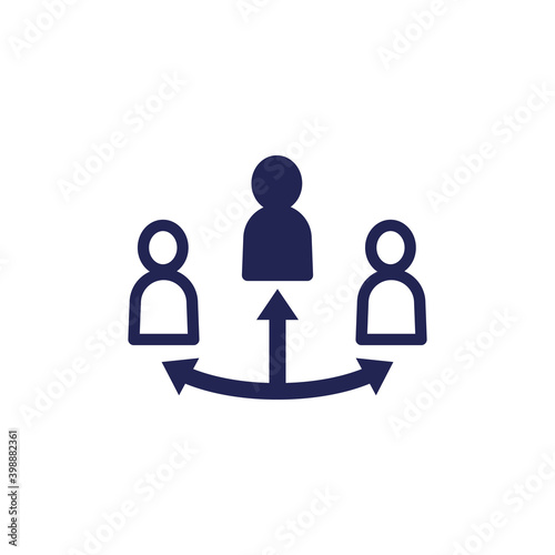 broker, third party icon on white