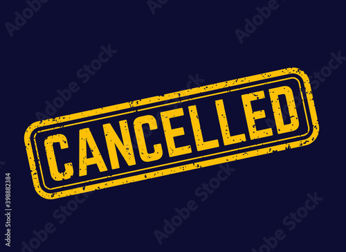cancelled stamp on dark, vector