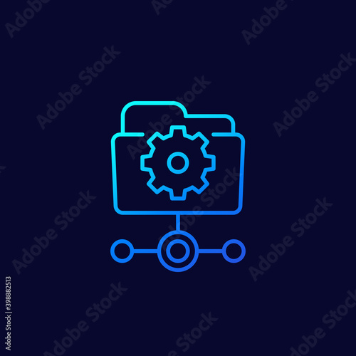 active directory line icon for web
