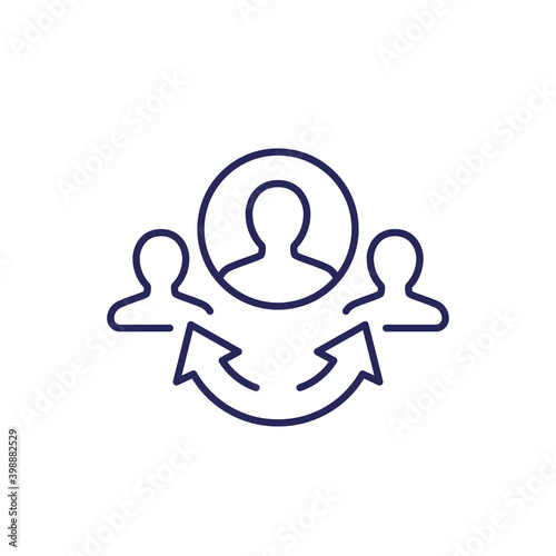 broker line icon on white