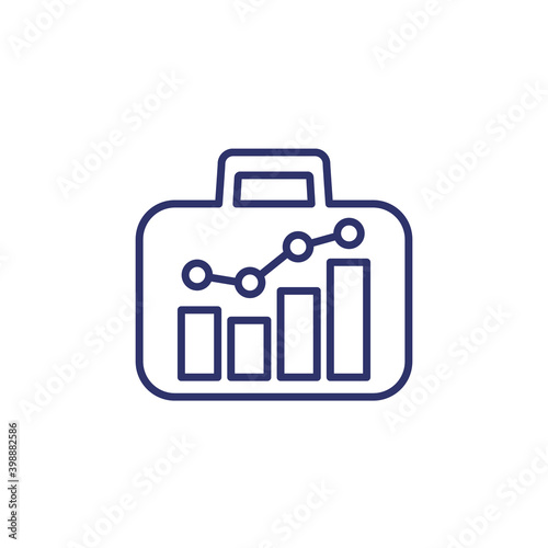 financial portfolio line icon with graph © nexusby