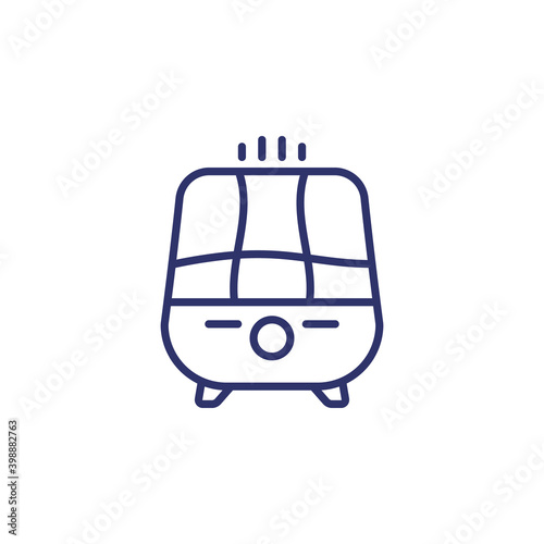 air humidifier or purifier icon, line vector
