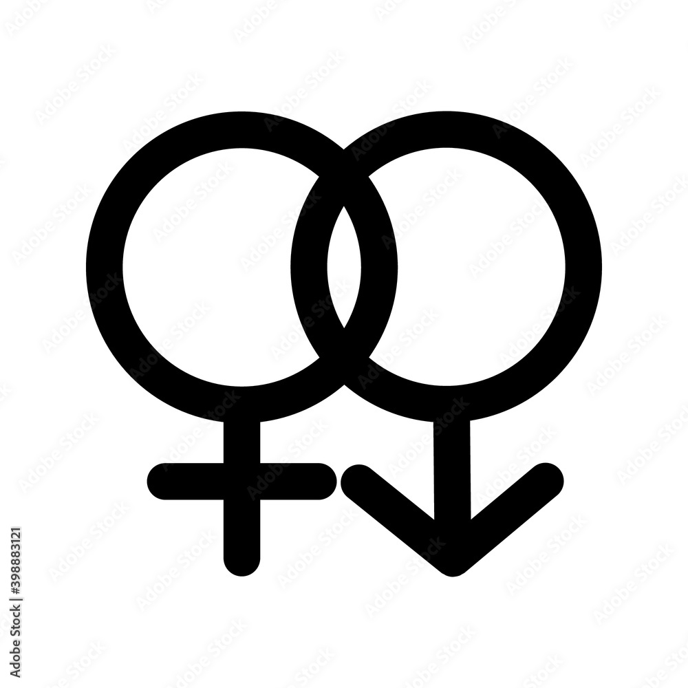 Male and female symbol set . icon vector illustration Male and female symbol set . icon vector illustration