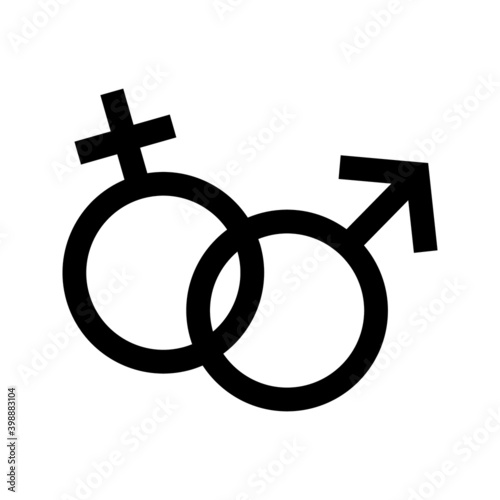 Male and female symbol set . icon vector illustration