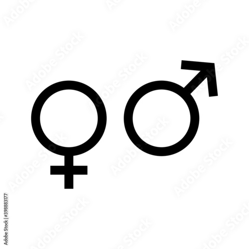 Male and female symbol set . icon vector illustration