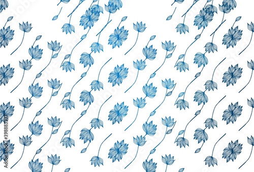 Light BLUE vector hand painted template.