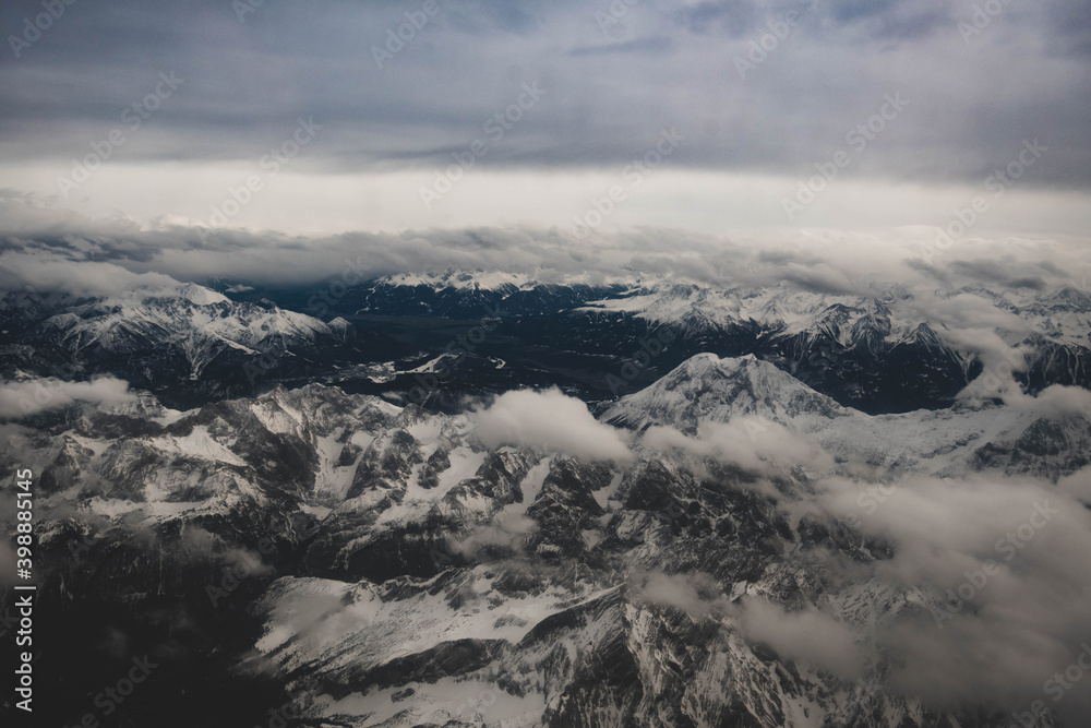 Schnee Berge Alpen Panorama VII