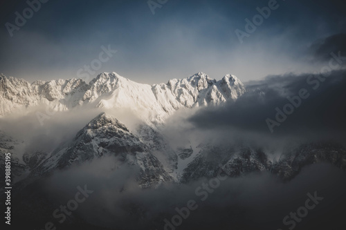 Schnee Berge Alpen Panorama IV