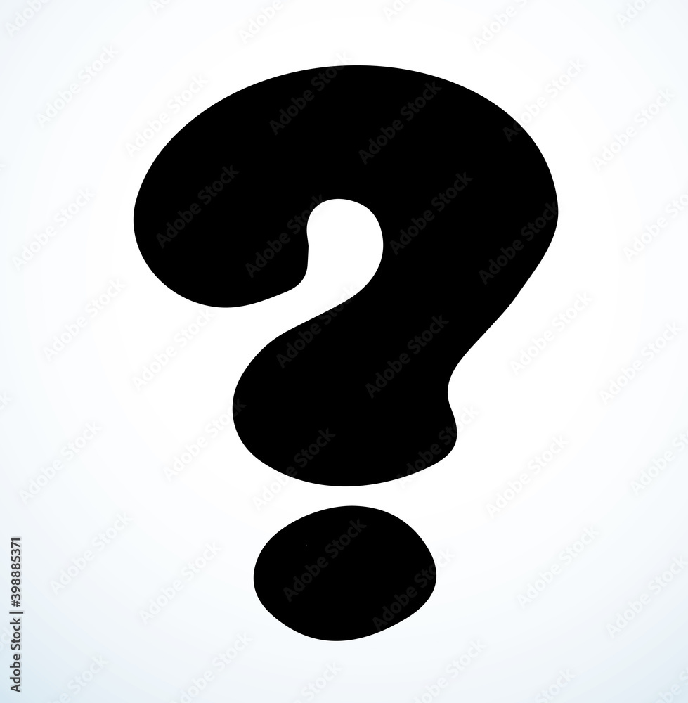 Question mark. Vector drawing icon Question mark. Vector drawing icon