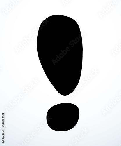 Exclamation point. Vector drawing icon