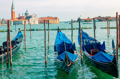 Gondolas without tourists in Venice © russieseo